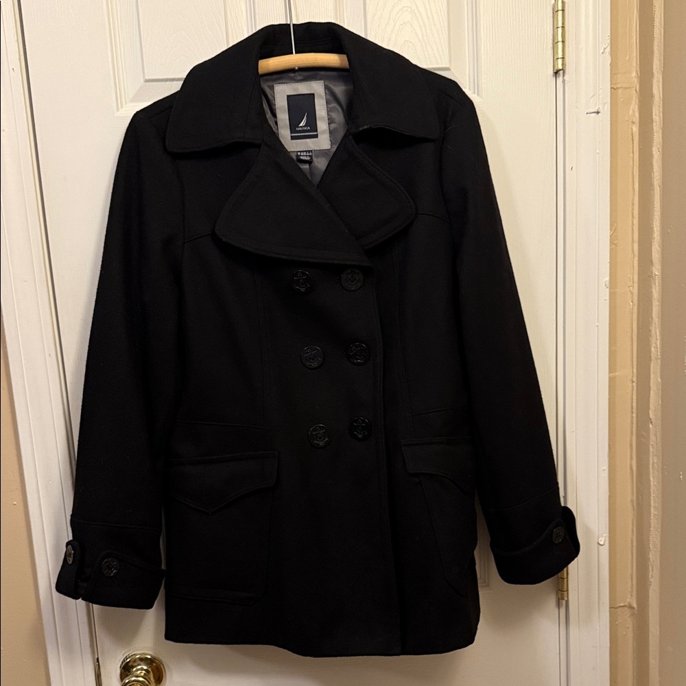 Nautica Women's Elegant Black Peacoat
